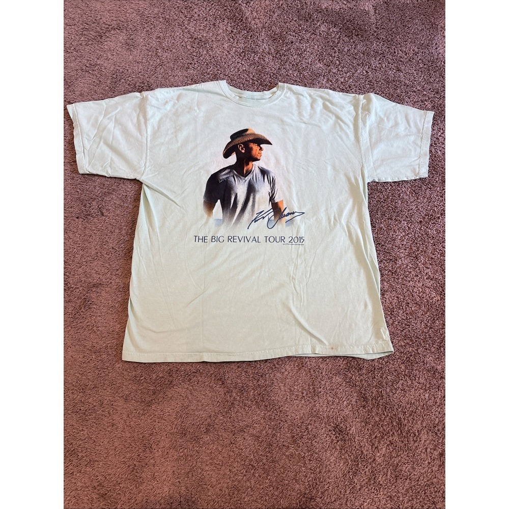Kenny‎ Chesney Tour 2015 T-Shirt Size XXL Green Tee Concert 2XL